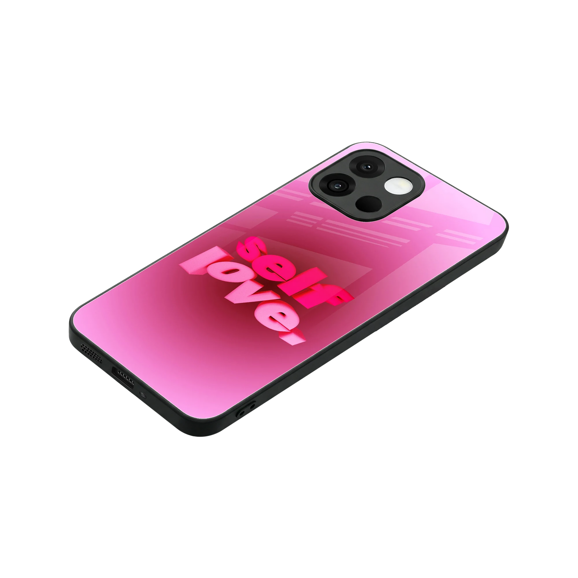 Self Love Aesthetic stylish phone case for oneplus 13s | glossy glass and slim fit
