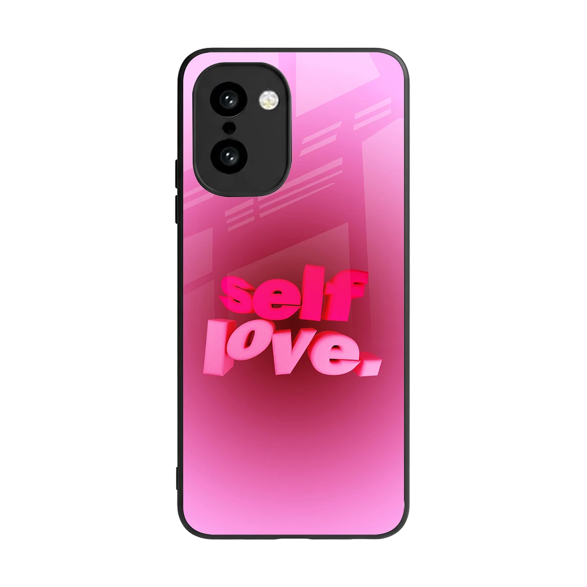 Self Love Aesthetic back phone cover | glass case for oneplus 15r