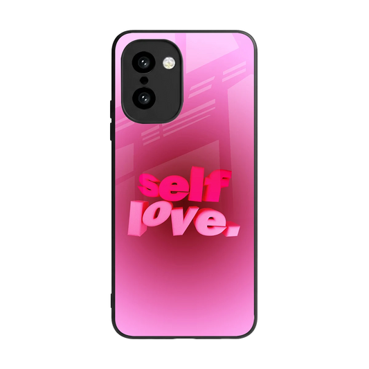Self Love Aesthetic back phone cover | glass case for oneplus 15r