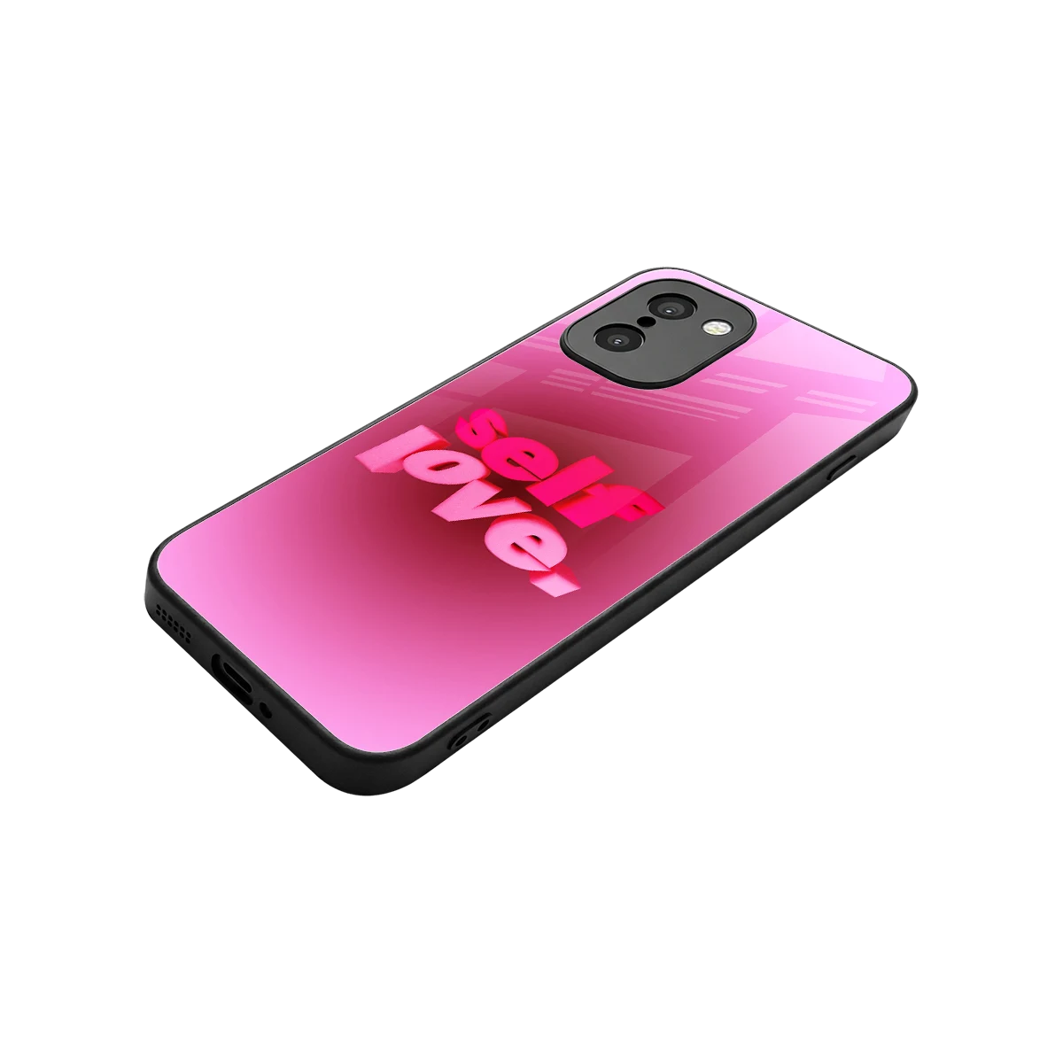 Self Love Aesthetic stylish phone case for oneplus 15r | glossy glass and slim fit