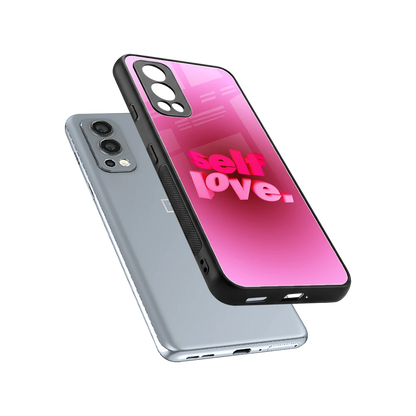 Self Love Aesthetic sleek oneplus nord 2 cover with tempered glass back and TPU edges