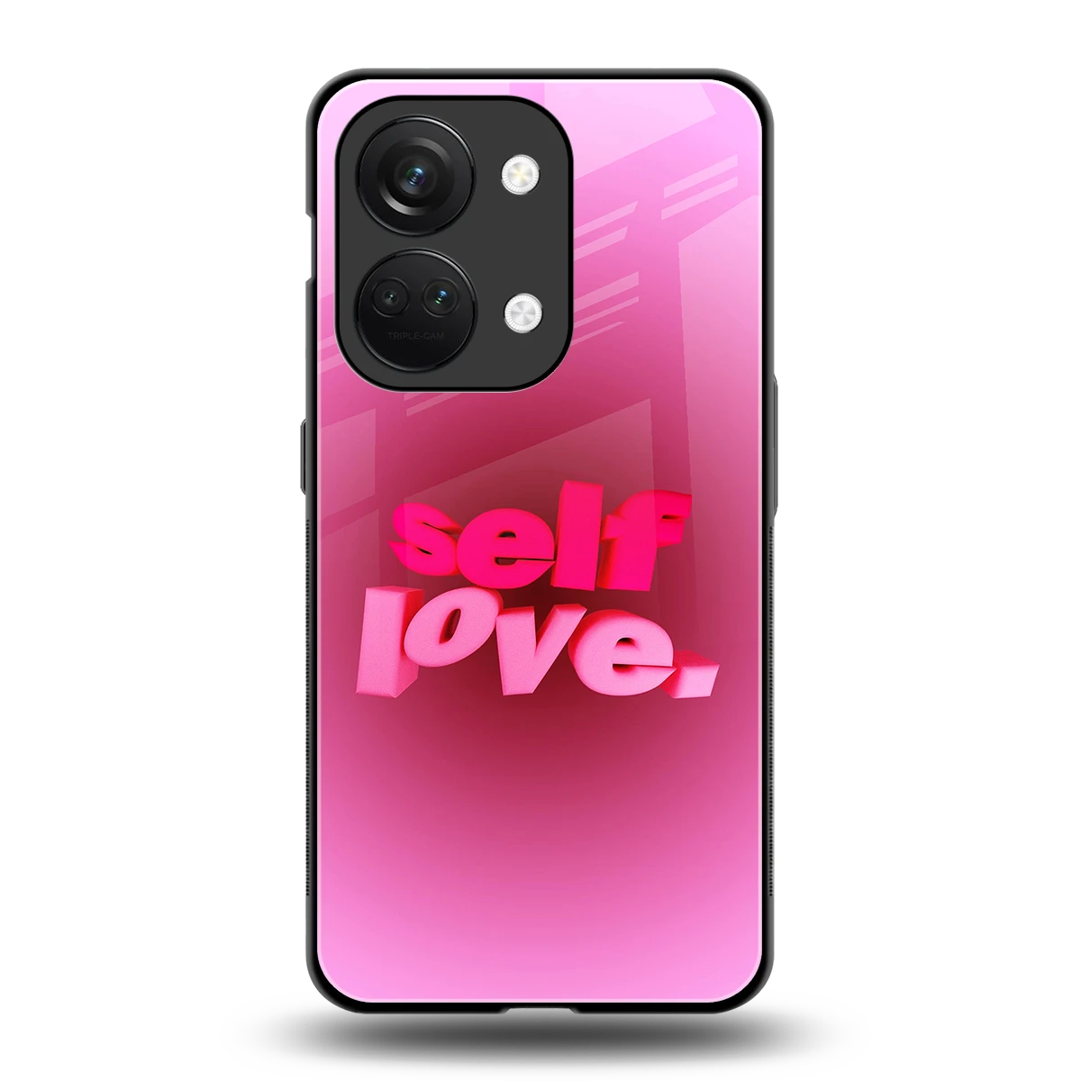 Self Love Aesthetic back phone cover | glass case for oneplus nord 3