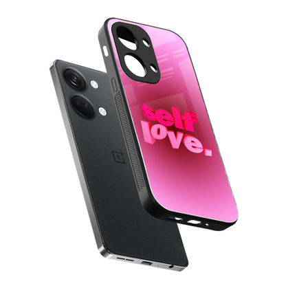Self Love Aesthetic sleek oneplus nord 3 cover with tempered glass back and TPU edges