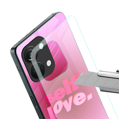 Self Love Aesthetic stylish phone case for oneplus nord 3 | glossy glass and slim fit
