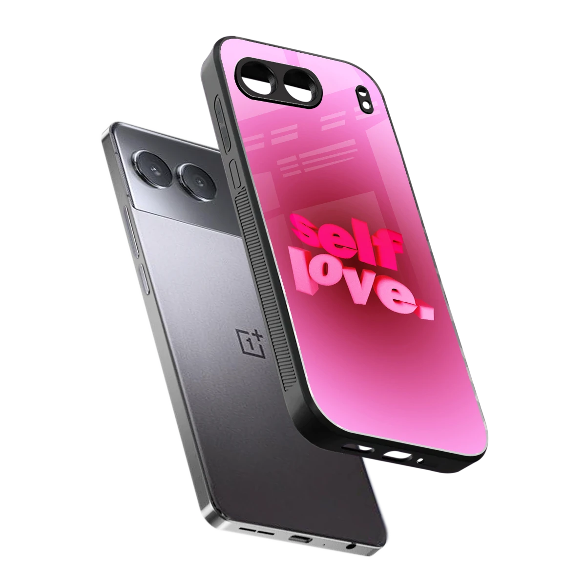 Self Love Aesthetic sleek oneplus nord 4 cover with tempered glass back and TPU edges