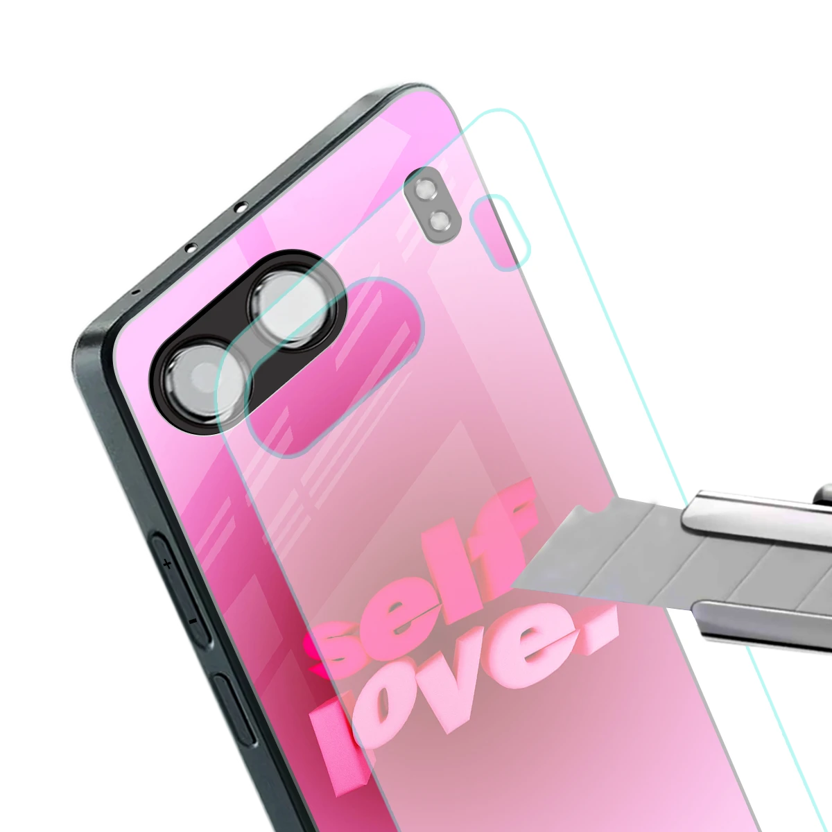 Self Love Aesthetic stylish phone case for oneplus nord 4 | glossy glass and slim fit