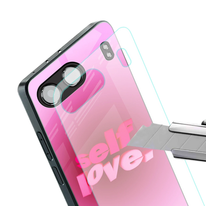 Self Love Aesthetic stylish phone case for oneplus nord 4 | glossy glass and slim fit