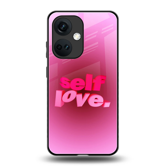 Self Love Aesthetic back phone cover | glass case for oneplus nord ce 3