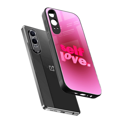 Self Love Aesthetic sleek oneplus nord ce 4 lite cover with tempered glass back and TPU edges