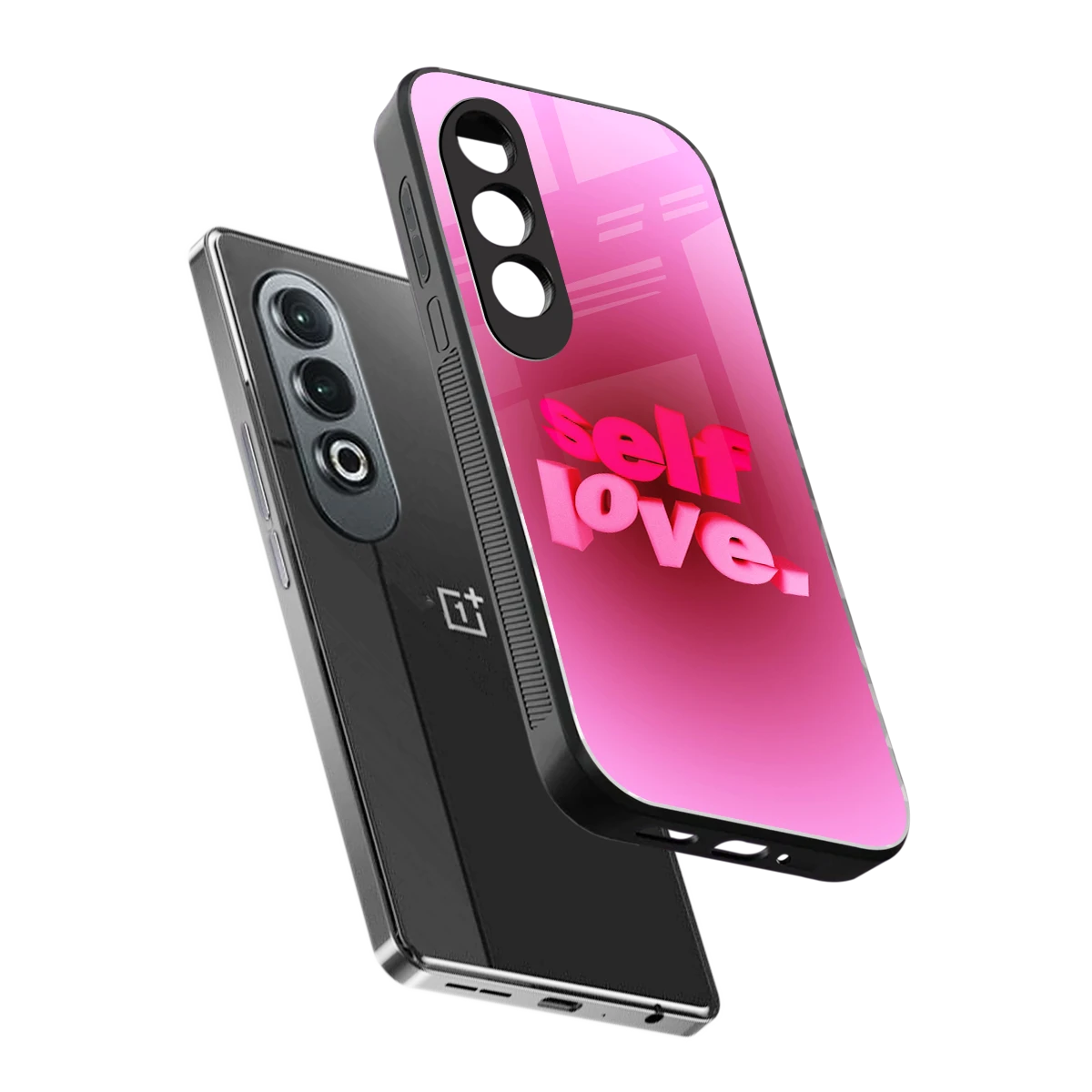 Self Love Aesthetic sleek oneplus nord ce 4 cover with tempered glass back and TPU edges