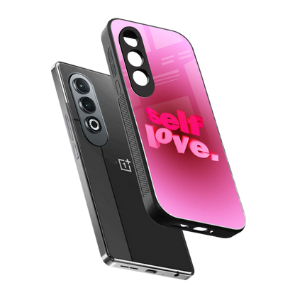 Self Love Aesthetic sleek oneplus nord ce 4 cover with tempered glass back and TPU edges