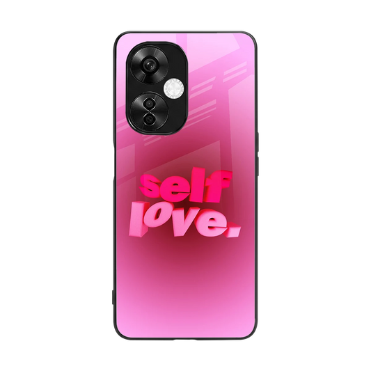 Self Love Aesthetic back phone cover | glass case for oneplus nord ce 3 lite