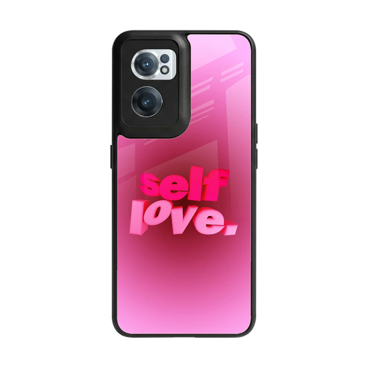 Self Love Aesthetic back phone cover | glass case for oneplus nord ce 2