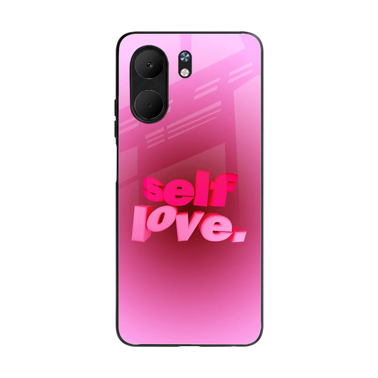 Self Love Aesthetic back phone cover | glass case for oppo a5x 5g