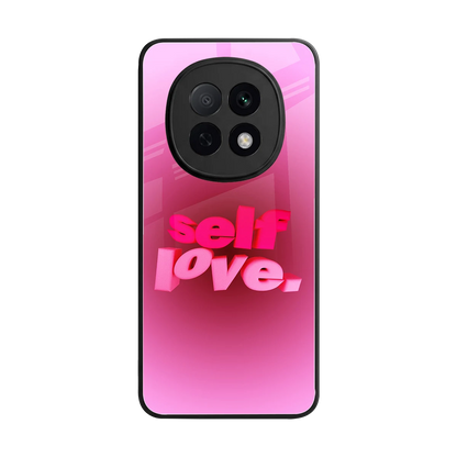 Self Love Aesthetic back phone cover | glass case for oppo f29 pro 5g