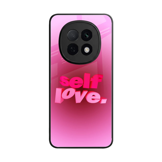 Self Love Aesthetic back phone cover | glass case for oppo f29 pro 5g