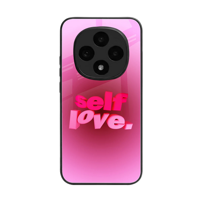 Self Love Aesthetic back phone cover | glass case for oppo f31 pro 5g
