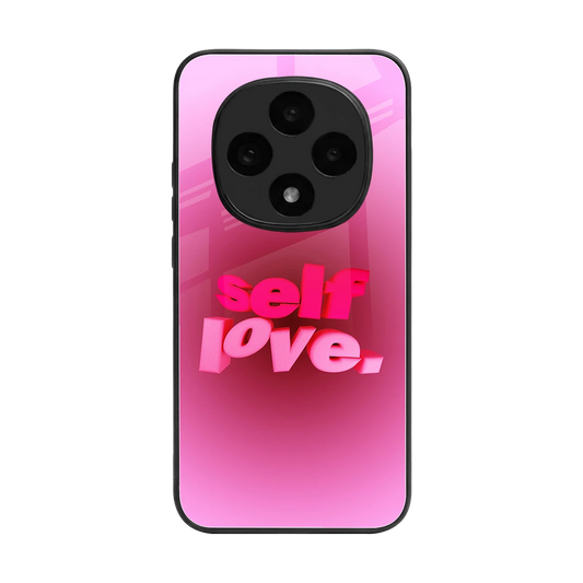 Self Love Aesthetic back phone cover | glass case for oppo f31 pro 5g