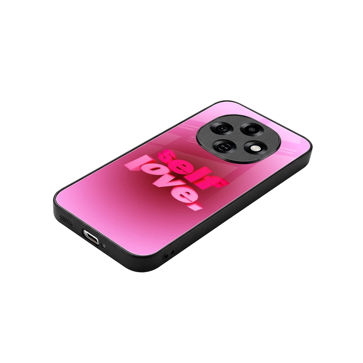 Self Love Aesthetic stylish phone case for oppo f31 pro 5g | glossy glass and slim fit
