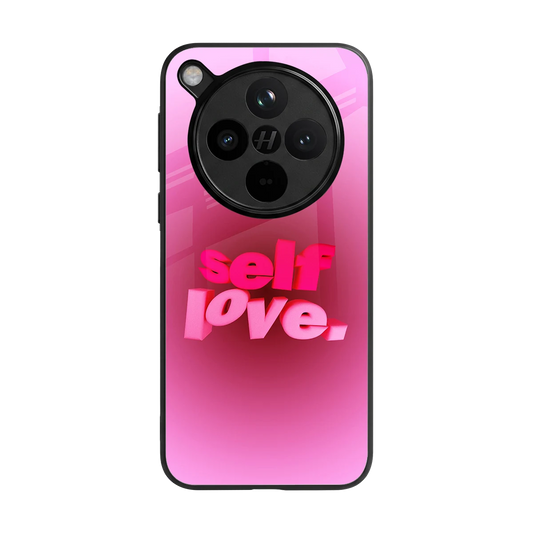Self Love Aesthetic back phone cover | glass case for oppo find x8
