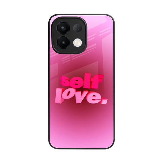 Self Love Aesthetic back phone cover | glass case for oppo k13 5g