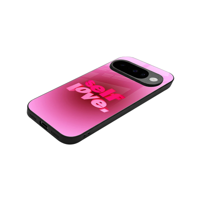 Self Love Aesthetic stylish phone case for google pixel 10 | glossy glass and slim fit