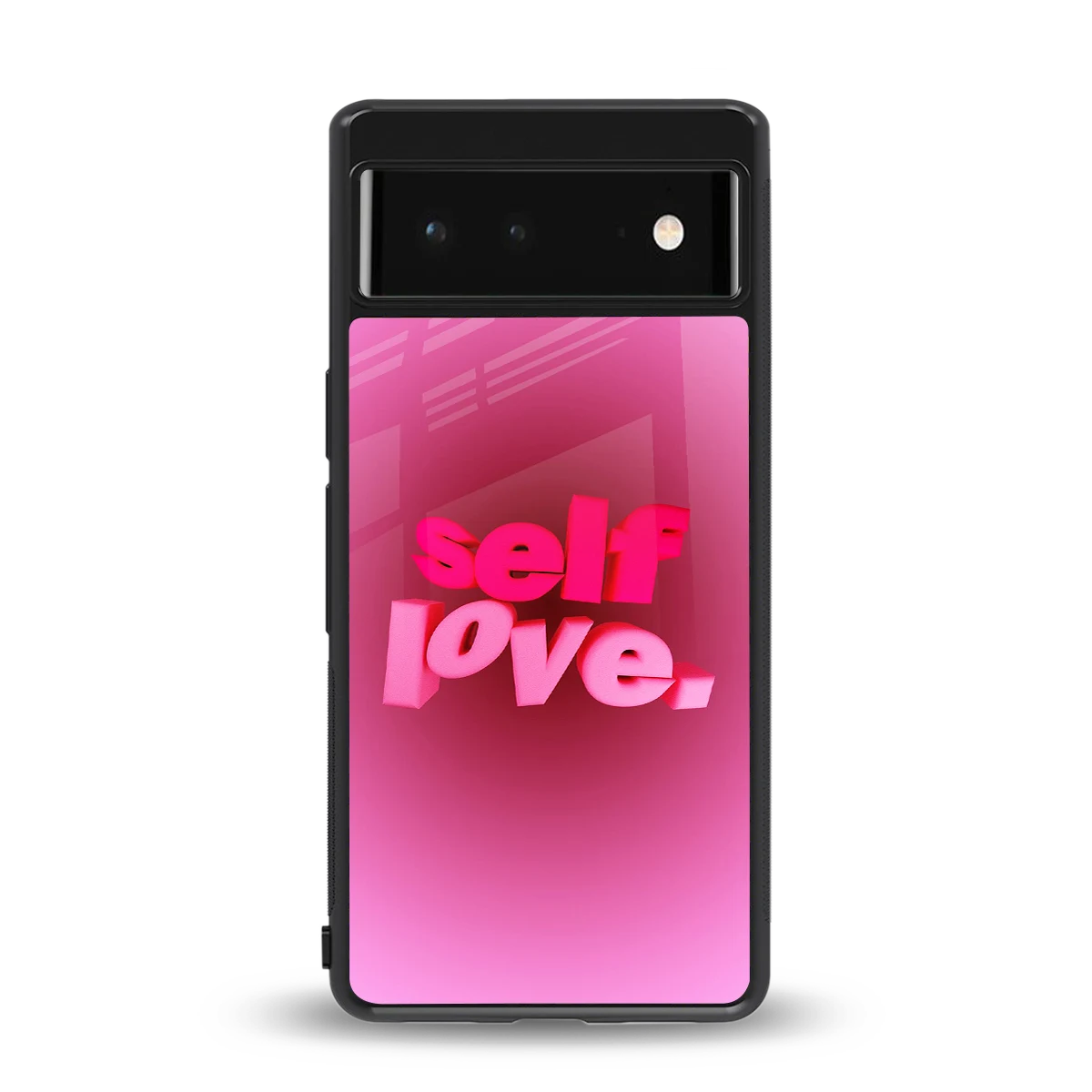 Self Love Aesthetic back phone cover | glass case for google pixel 6a