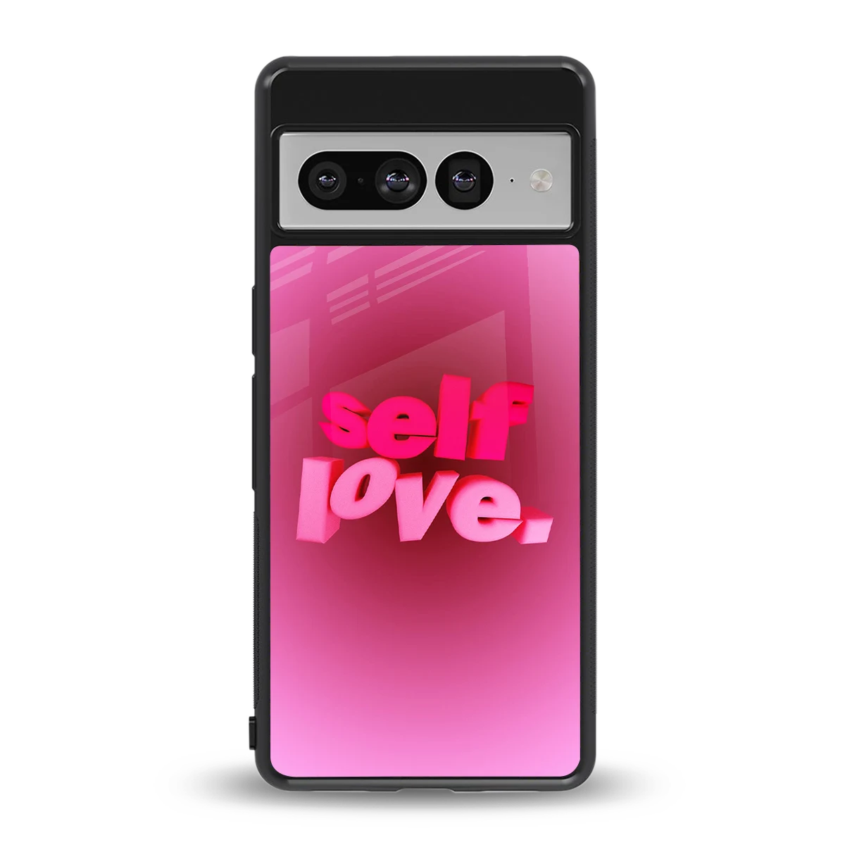 Self Love Aesthetic back phone cover | glass case for google pixel 7 pro