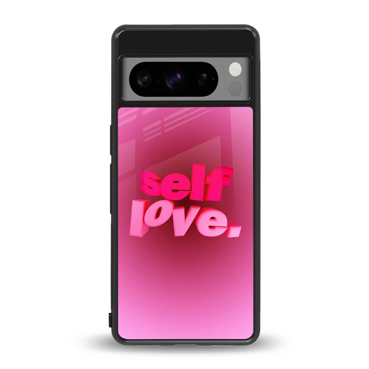 Self Love Aesthetic back phone cover | glass case for google pixel 8 pro