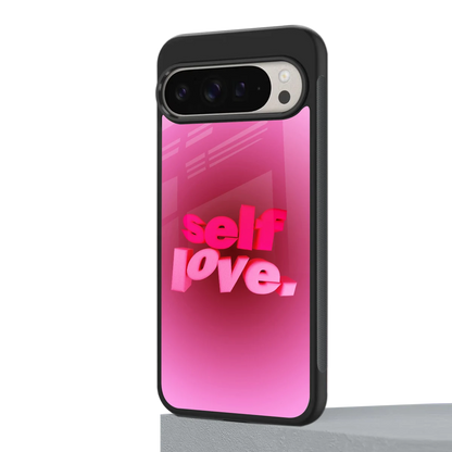 Self Love Aesthetic google pixel 9 pro mobile cover | shockproof glass phone case
