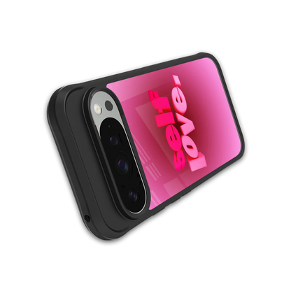 Self Love Aesthetic stylish phone case for google pixel 9 pro xl | glossy glass and slim fit