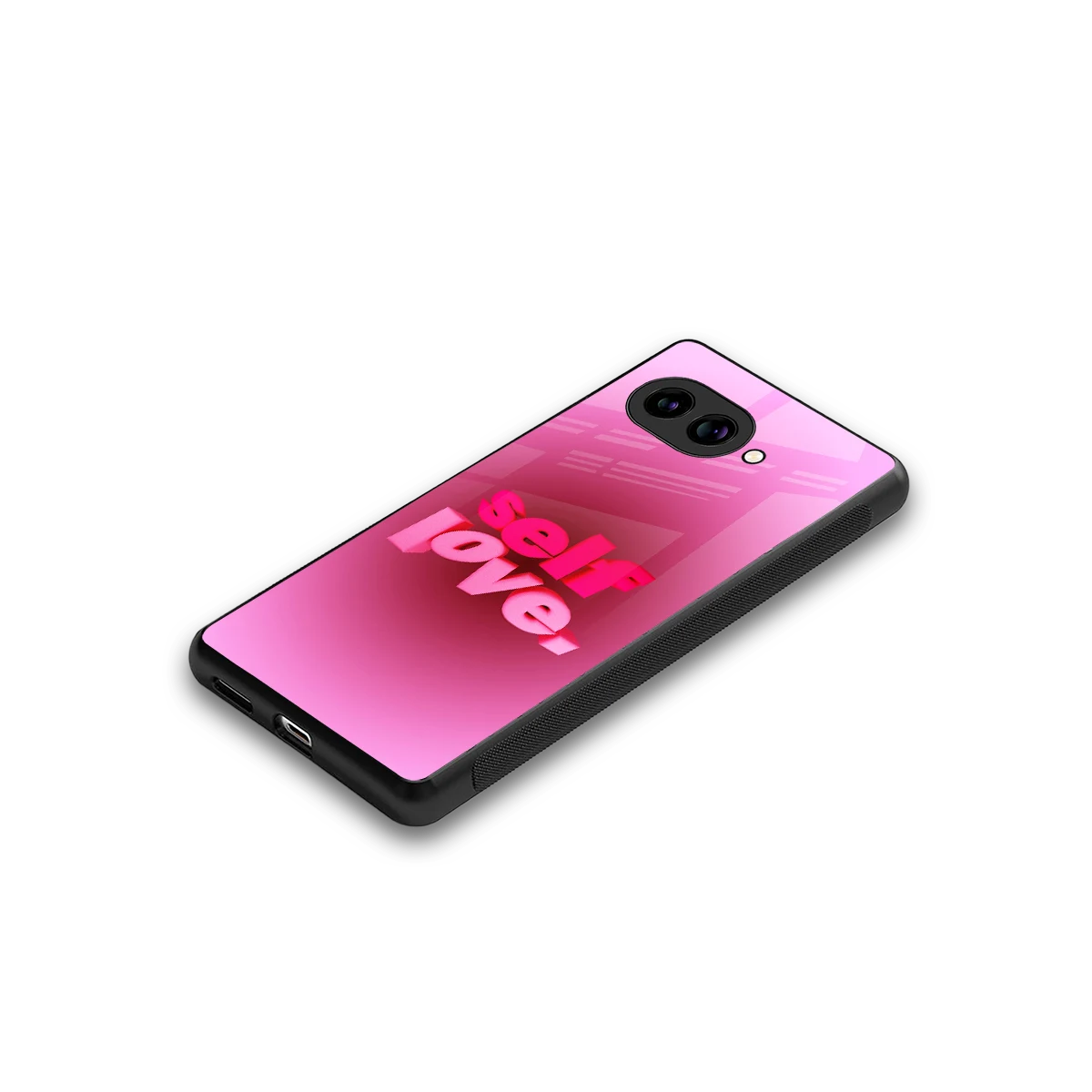 Self Love Aesthetic stylish phone case for google pixel 9a | glossy glass and slim fit