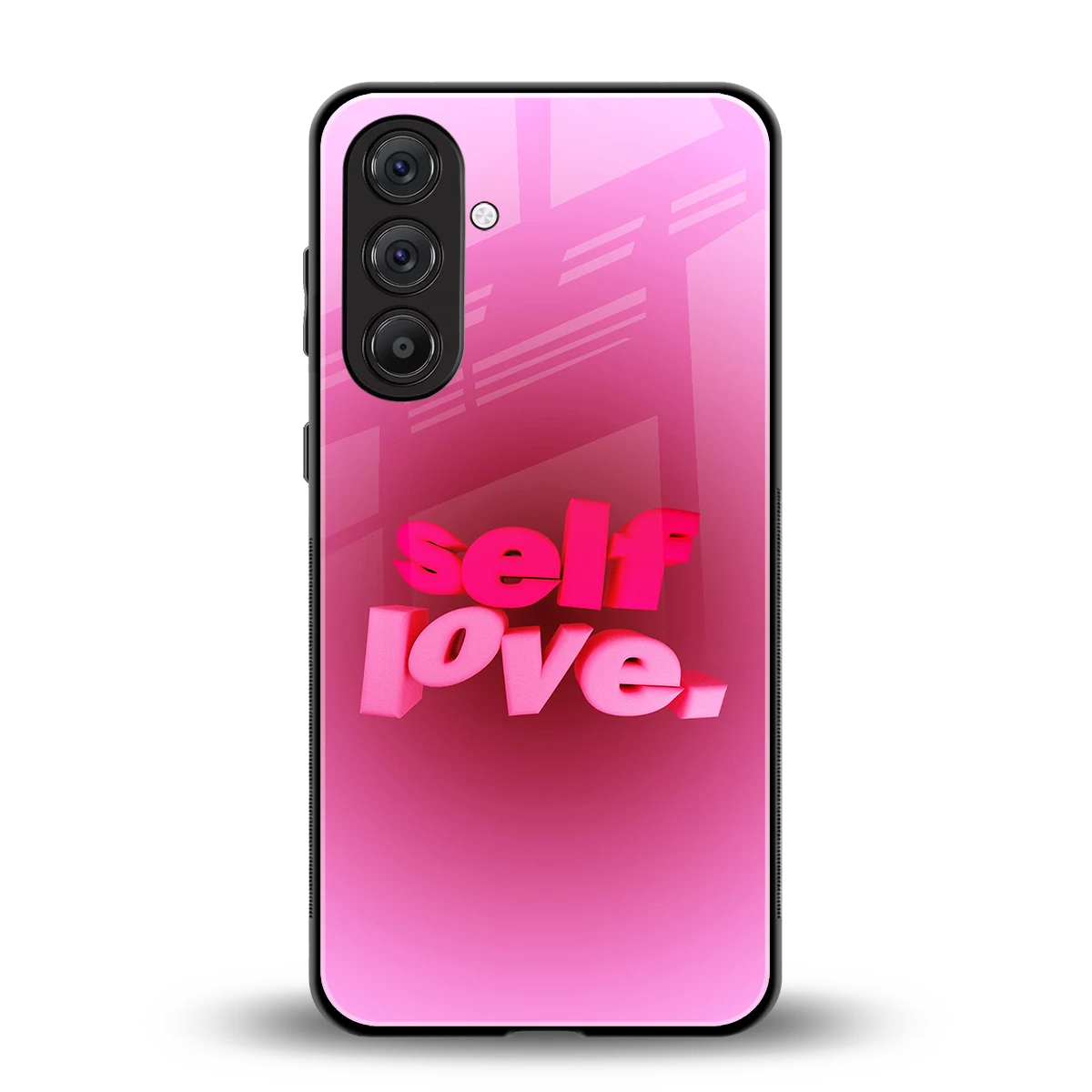 Self Love Aesthetic back phone cover | glass case for samsung galaxy a55 5g