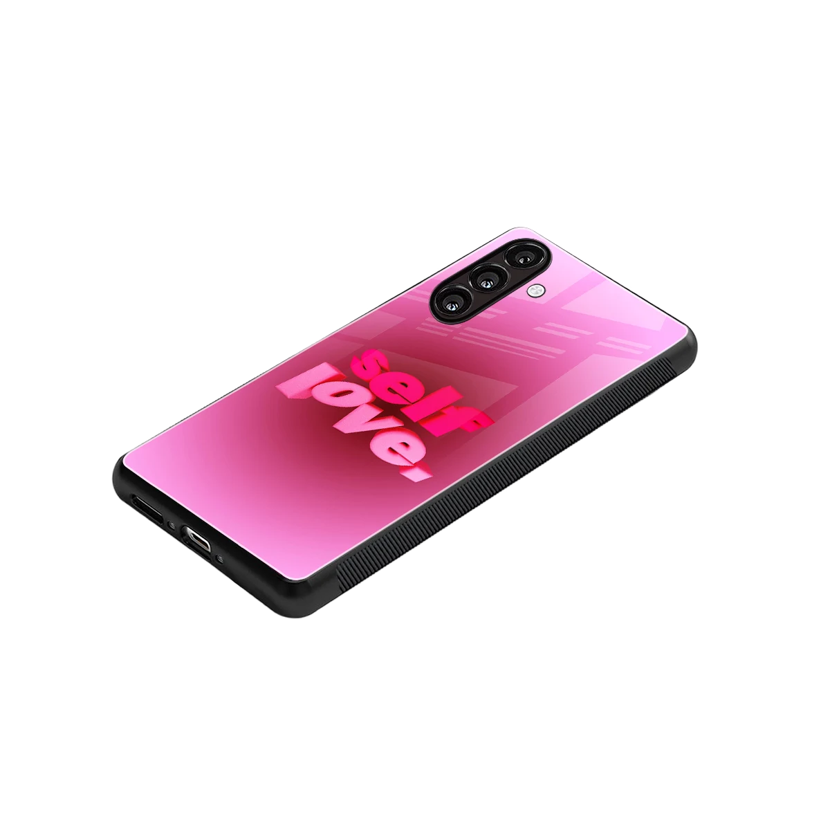 Self Love Aesthetic stylish phone case for samsung galaxy a55 5g | glossy glass and slim fit