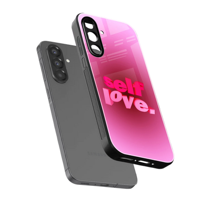 Self Love Aesthetic sleek samsung galaxy a17 5g cover with tempered glass back and TPU edges