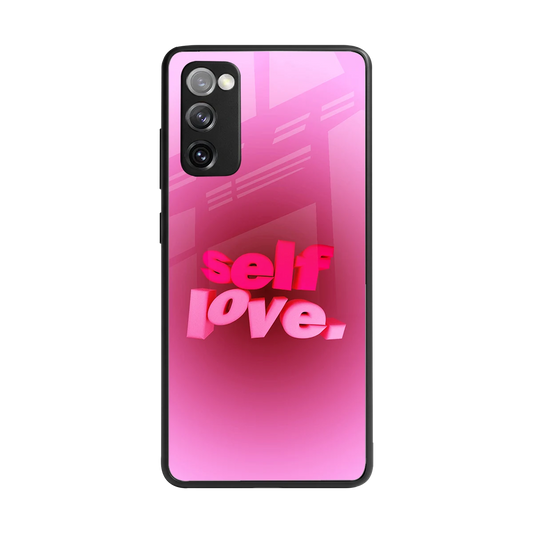 Self Love Aesthetic back phone cover | glass case for samsung galaxy s20 fe