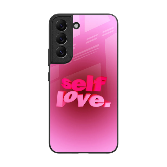 Self Love Aesthetic back phone cover | glass case for samsung galaxy s22