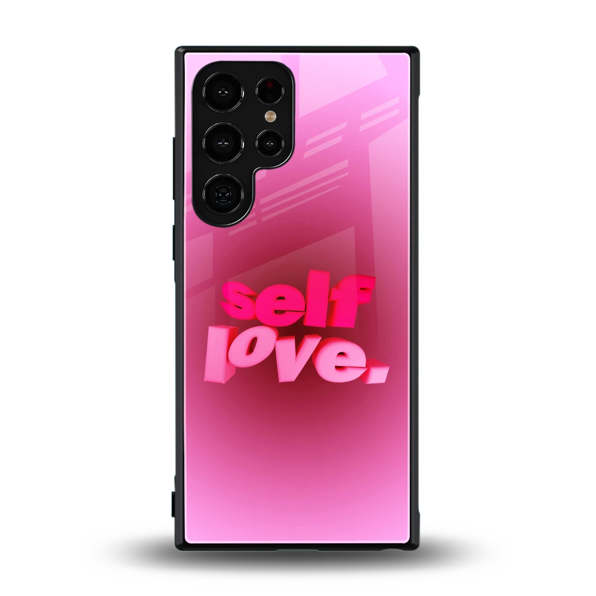 Self Love Aesthetic back phone cover | glass case for samsung galaxy s23 ultra