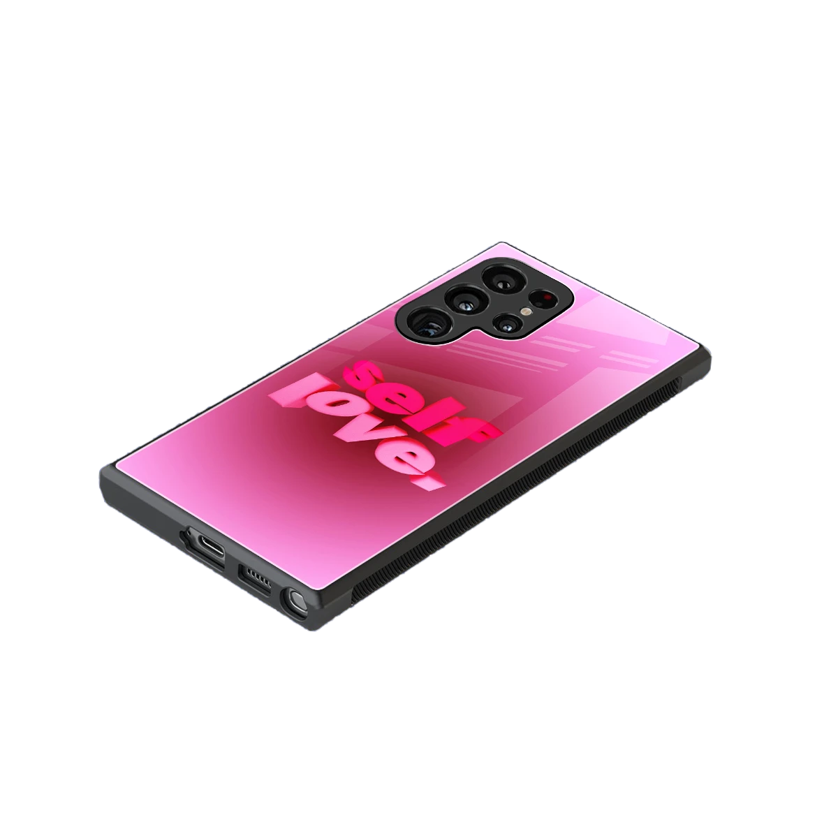 Self Love Aesthetic stylish phone case for samsung galaxy s23 ultra | glossy glass and slim fit