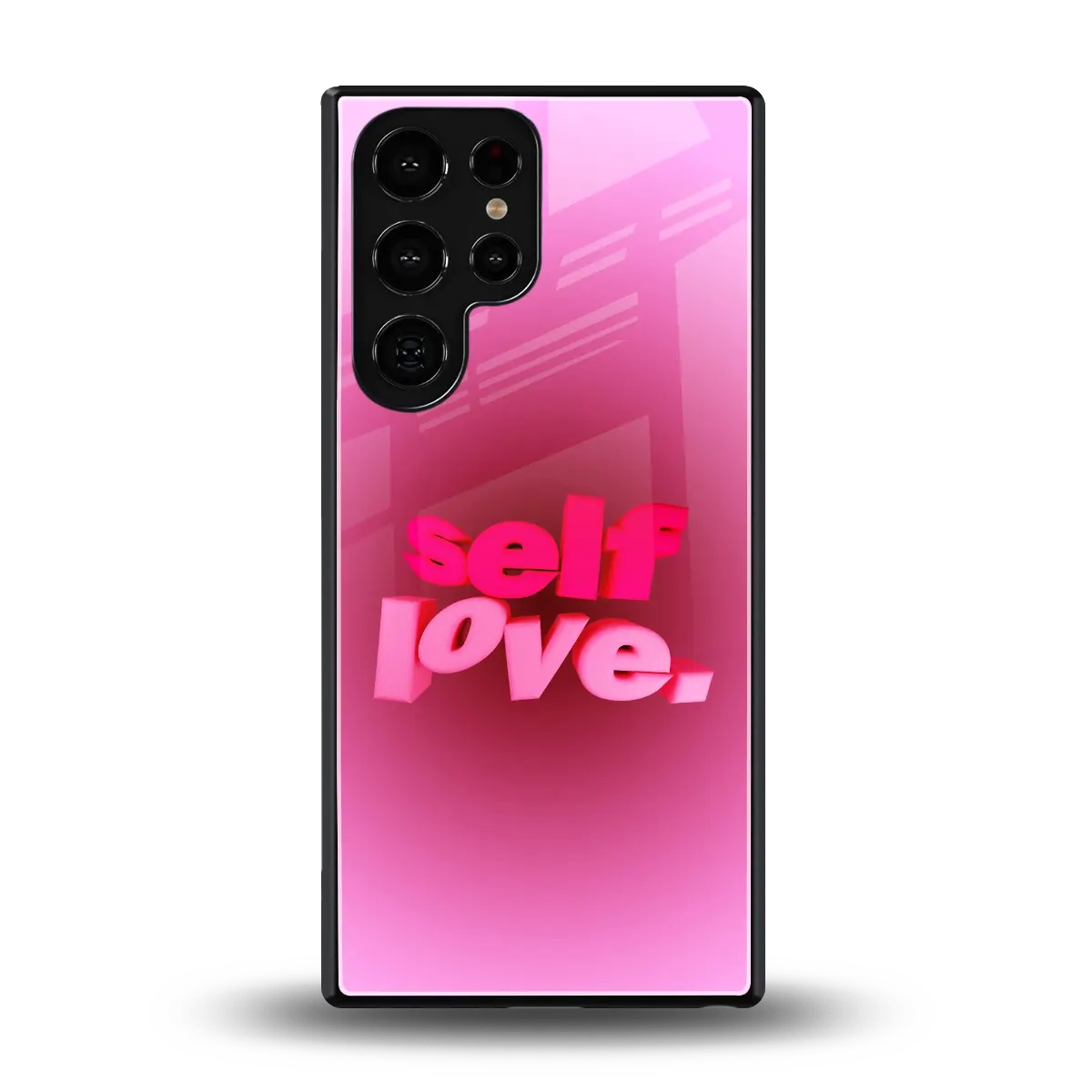Self Love Aesthetic back phone cover | glass case for samsung galaxy s25 ultra