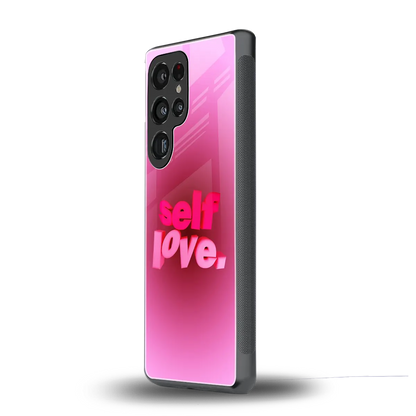 Self Love Aesthetic samsung galaxy s25 ultra mobile cover | shockproof glass phone case