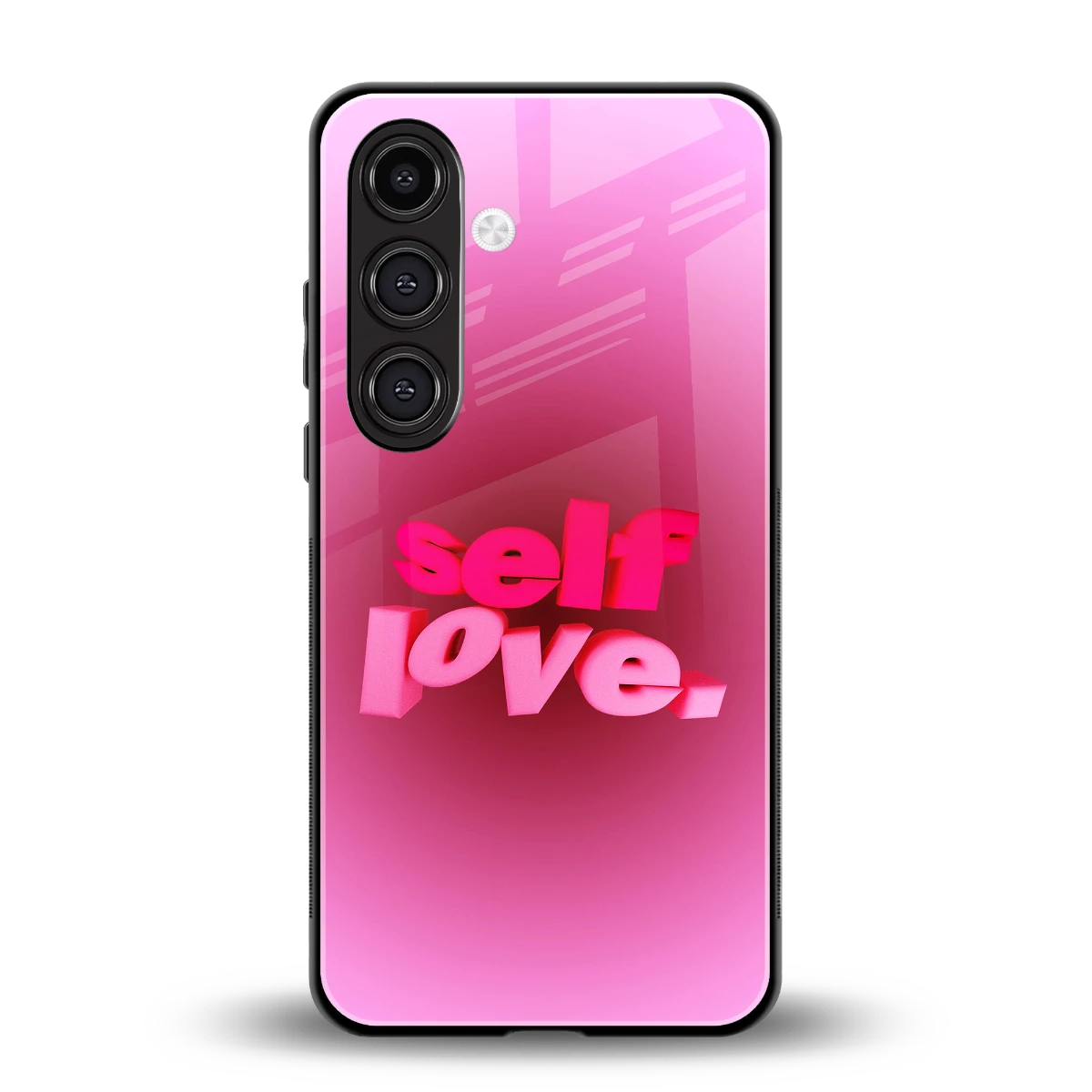 Self Love Aesthetic back phone cover | glass case for samsung galaxy s24 plus