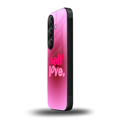 Self Love Aesthetic samsung galaxy s25 fe mobile cover | shockproof glass phone case