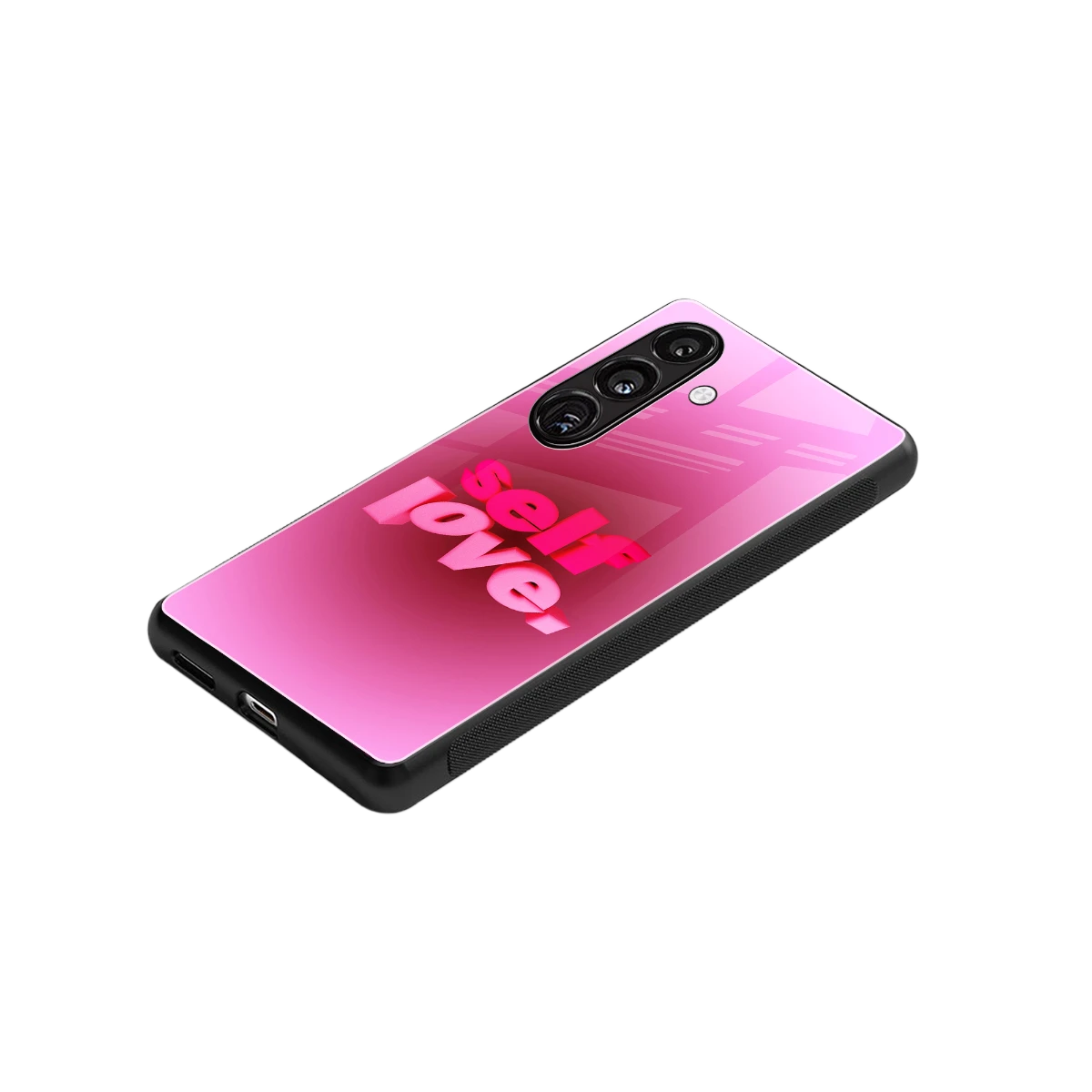 Self Love Aesthetic stylish phone case for samsung galaxy s24 | glossy glass and slim fit