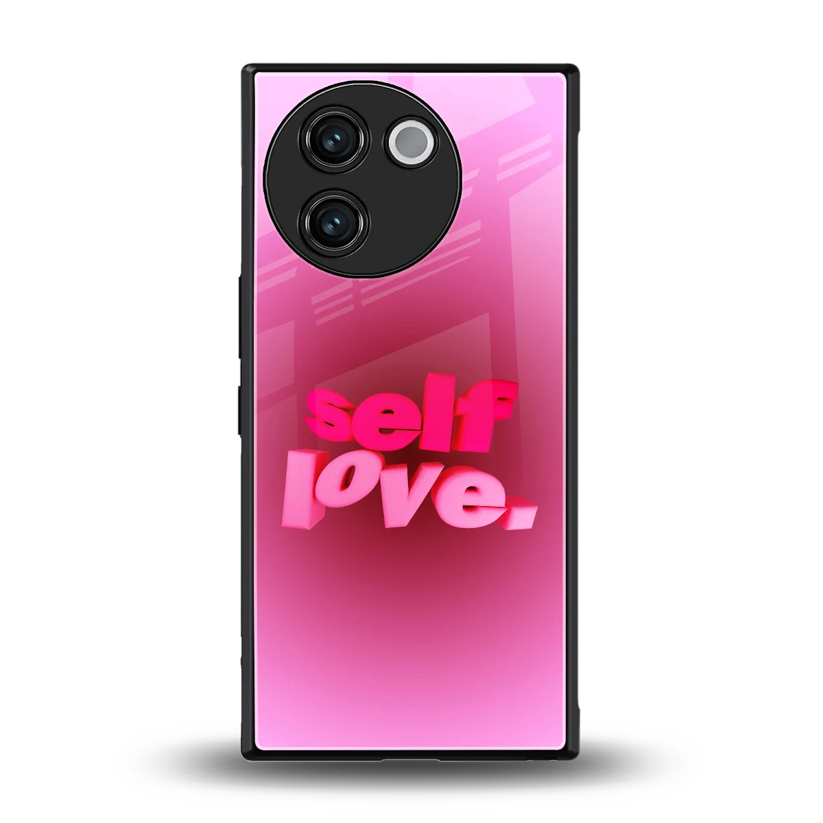 Self Love Aesthetic back phone cover | glass case for vivo v30e