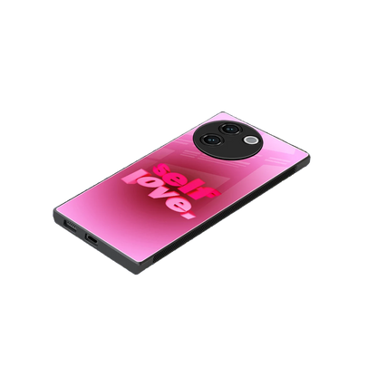 Self Love Aesthetic stylish phone case for vivo v30e | glossy glass and slim fit