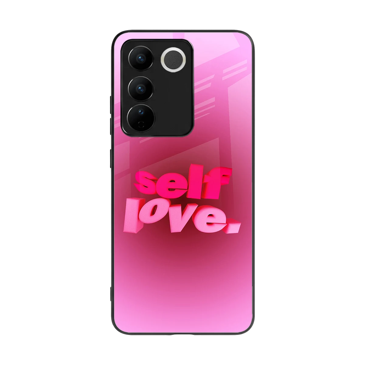 Self Love Aesthetic back phone cover | glass case for vivo v27 5g