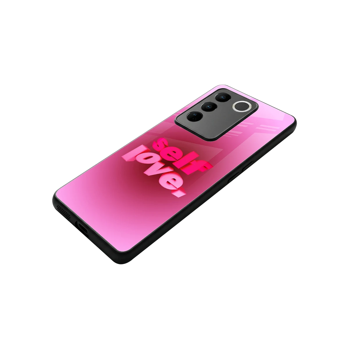 Self Love Aesthetic stylish phone case for vivo v27 5g | glossy glass and slim fit