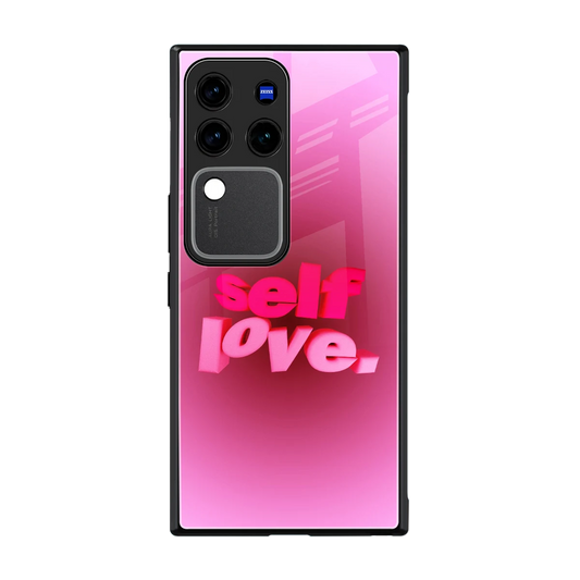 Self Love Aesthetic back phone cover | glass case forvivo v30 pro