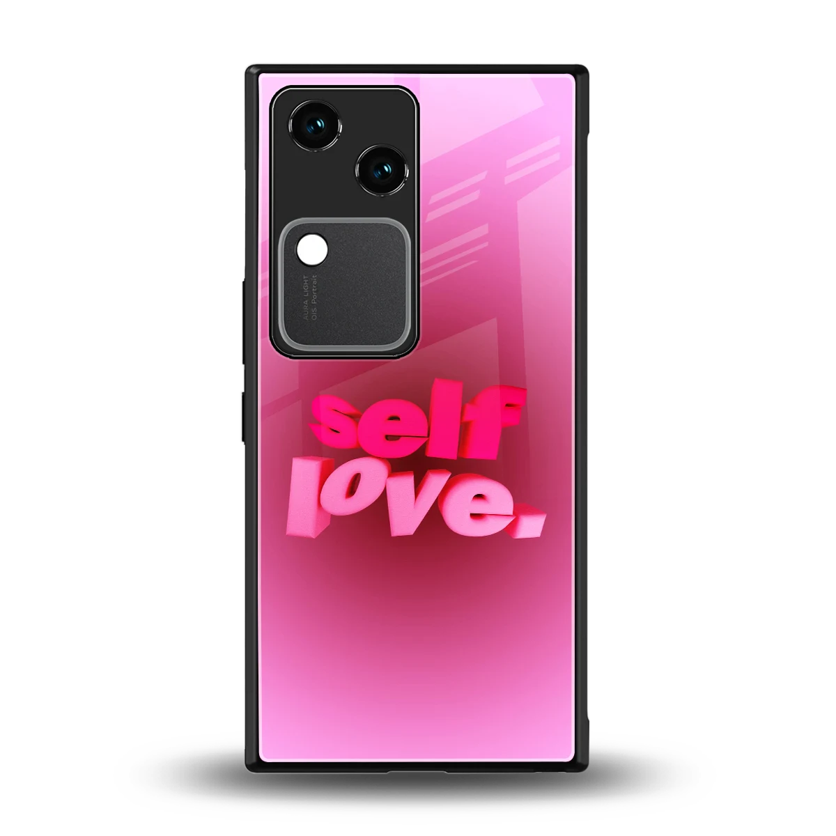 Self Love Aesthetic back phone cover | glass case for vivo v30